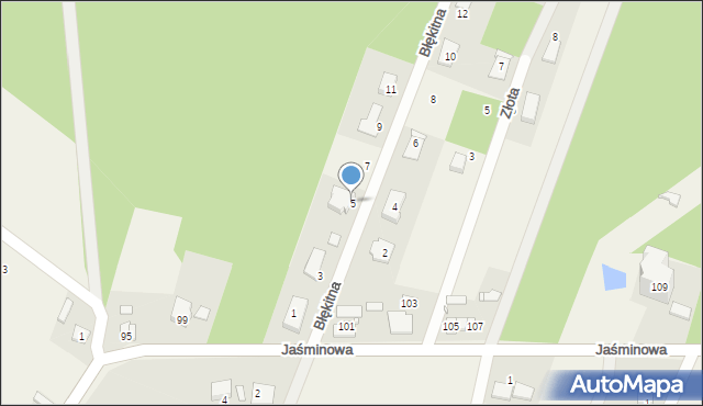 Lubonieczek, Błękitna, 5, mapa Lubonieczek