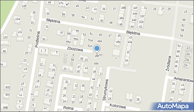 Marki, Błękitna, 49c, mapa Marki