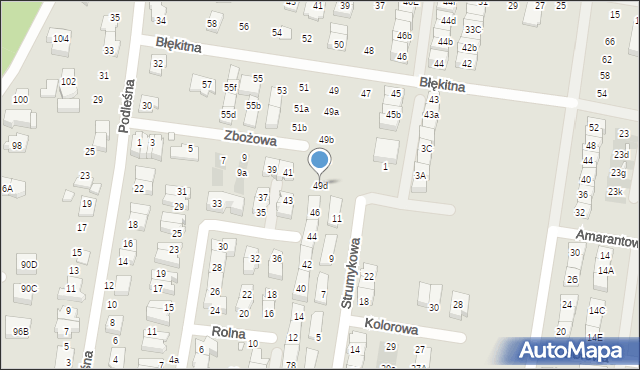 Marki, Błękitna, 49d, mapa Marki
