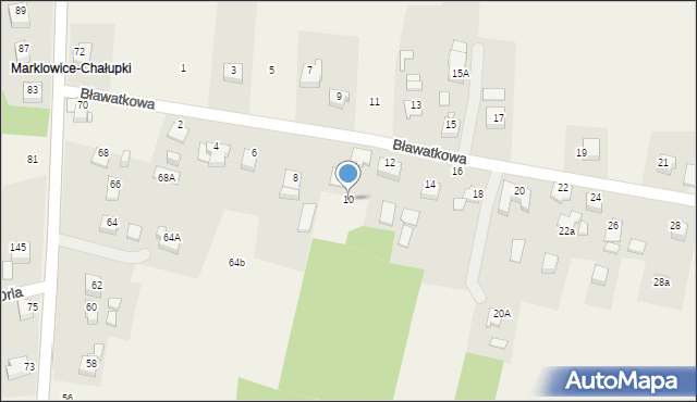 Marklowice, Bławatkowa, 10, mapa Marklowice
