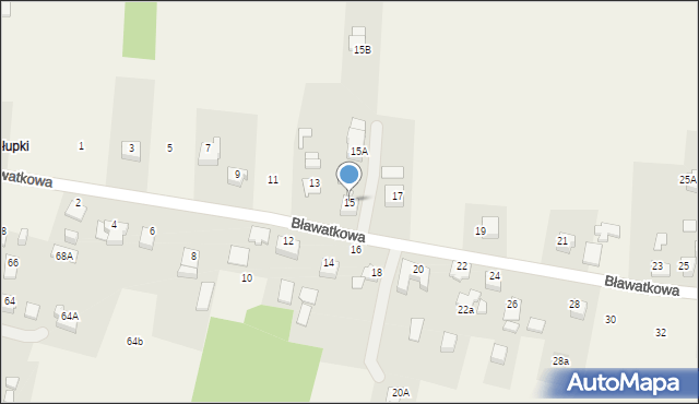 Marklowice, Bławatkowa, 15, mapa Marklowice