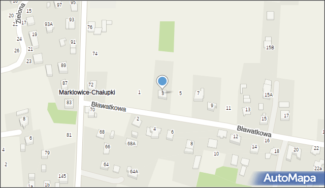 Marklowice, Bławatkowa, 3, mapa Marklowice