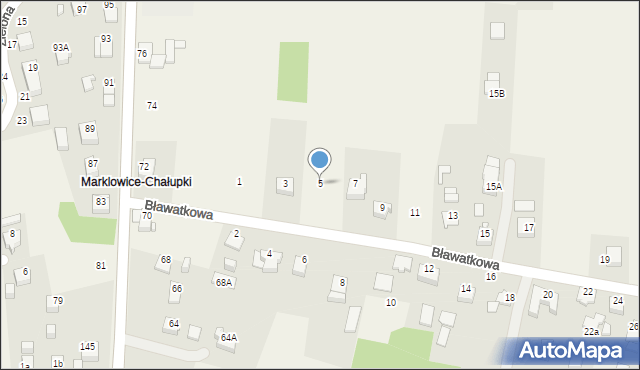 Marklowice, Bławatkowa, 5, mapa Marklowice