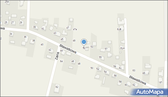 Marklowice, Bławatkowa, 51, mapa Marklowice
