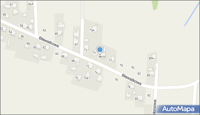 Marklowice, Bławatkowa, 75, mapa Marklowice