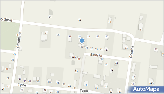 Markuszów, Błońska, 33, mapa Markuszów