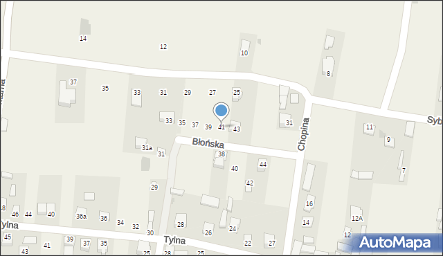 Markuszów, Błońska, 41, mapa Markuszów