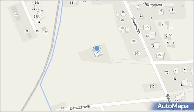 Międzyświeć, Bładnicka, 118, mapa Międzyświeć