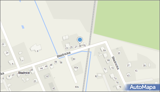 Międzyświeć, Bładnicka, 29, mapa Międzyświeć