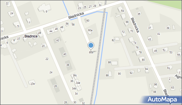 Międzyświeć, Bładnicka, 60b, mapa Międzyświeć