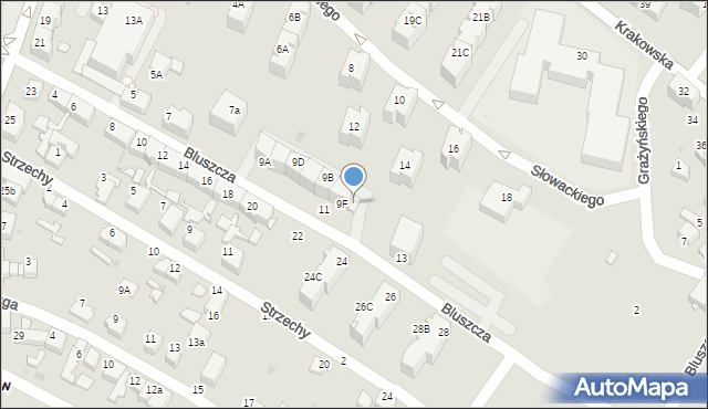 Mikołów, Bluszcza Jana, 9, mapa Mikołów