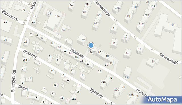 Mikołów, Bluszcza Jana, 9A, mapa Mikołów