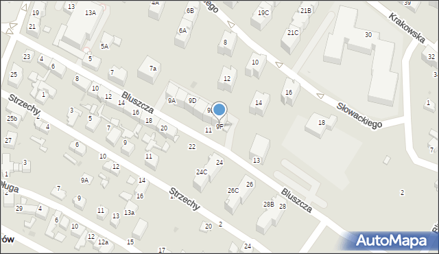 Mikołów, Bluszcza Jana, 9F, mapa Mikołów