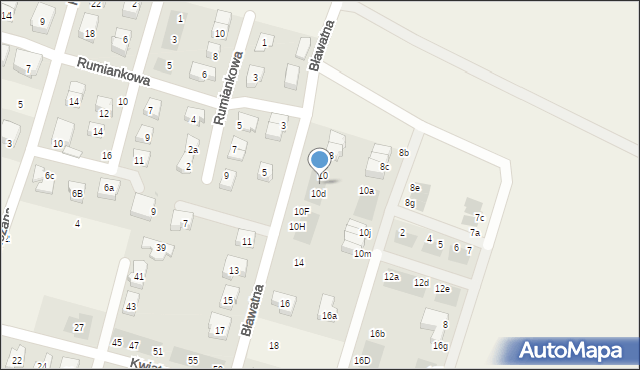 Mirków, Bławatna, 10b, mapa Mirków