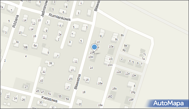 Mirków, Bławatna, 12, mapa Mirków