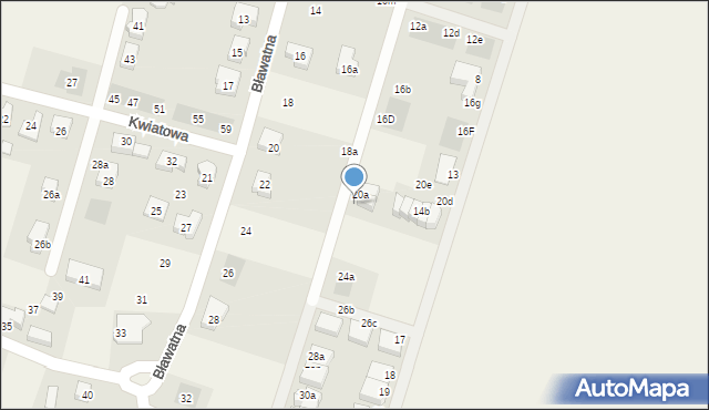 Mirków, Bławatna, 20b, mapa Mirków