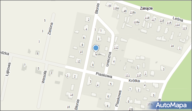 Młodów, Błonie, 7, mapa Młodów