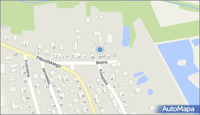 Modliborzyce, Błotna, 8, mapa Modliborzyce