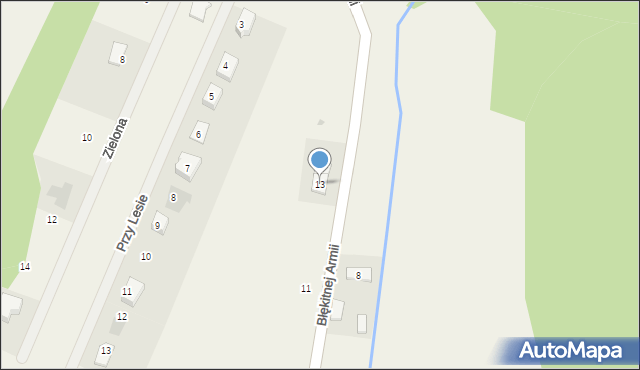 Mokre, Błękitnej Armii, 13, mapa Mokre