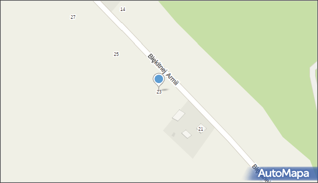 Mokre, Błękitnej Armii, 23, mapa Mokre