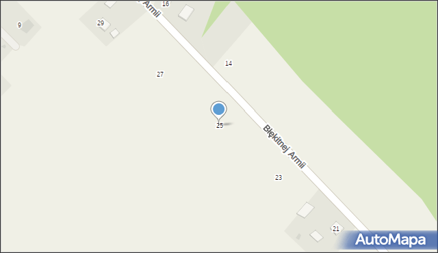 Mokre, Błękitnej Armii, 25, mapa Mokre