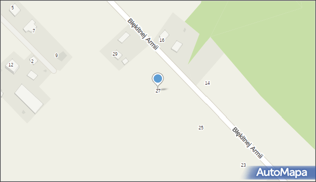 Mokre, Błękitnej Armii, 27, mapa Mokre