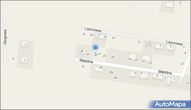 Mosty, Błękitna, 22, mapa Mosty