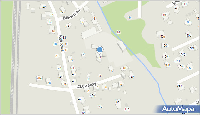 Mysłowice, Bławatków, 4, mapa Mysłowice