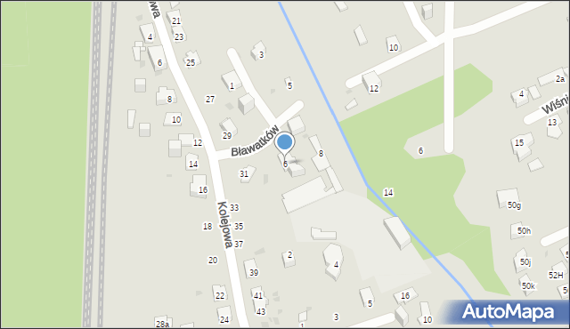 Mysłowice, Bławatków, 6, mapa Mysłowice