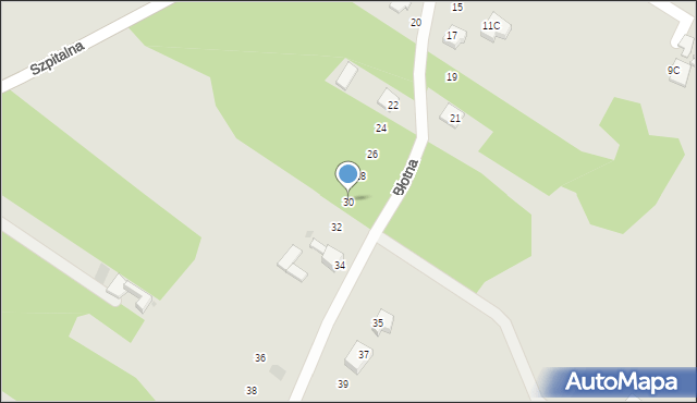 Myszków, Błotna, 30, mapa Myszków