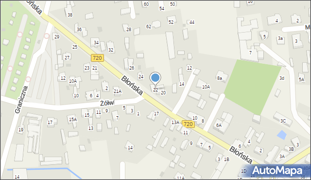 Nadarzyn, Błońska, 22, mapa Nadarzyn