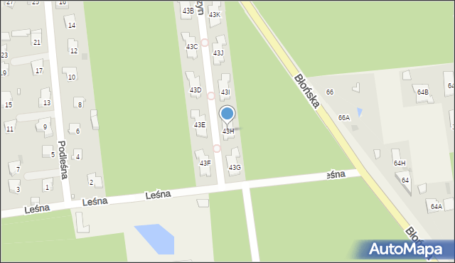 Nadarzyn, Błońska, 43H, mapa Nadarzyn