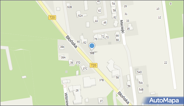 Nadarzyn, Błońska, 58B, mapa Nadarzyn