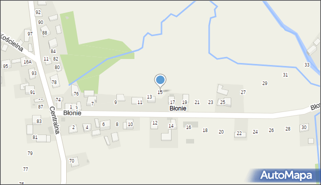 Niedźwiedź, Błonie, 15, mapa Niedźwiedź