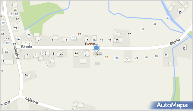 Niedźwiedź, Błonie, 16, mapa Niedźwiedź