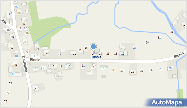 Niedźwiedź, Błonie, 17, mapa Niedźwiedź