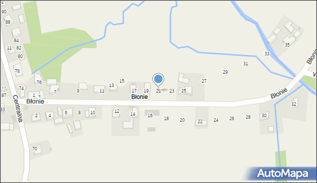 Niedźwiedź, Błonie, 21, mapa Niedźwiedź