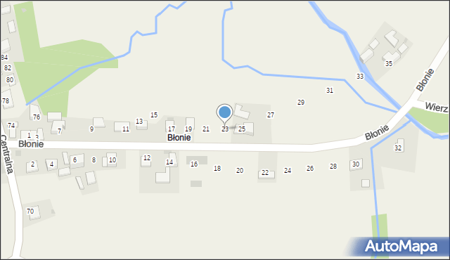 Niedźwiedź, Błonie, 23, mapa Niedźwiedź