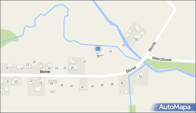 Niedźwiedź, Błonie, 29, mapa Niedźwiedź