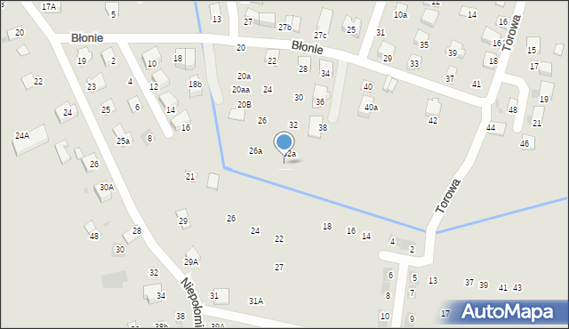 Niepołomice, Błonie, 32b, mapa Niepołomice