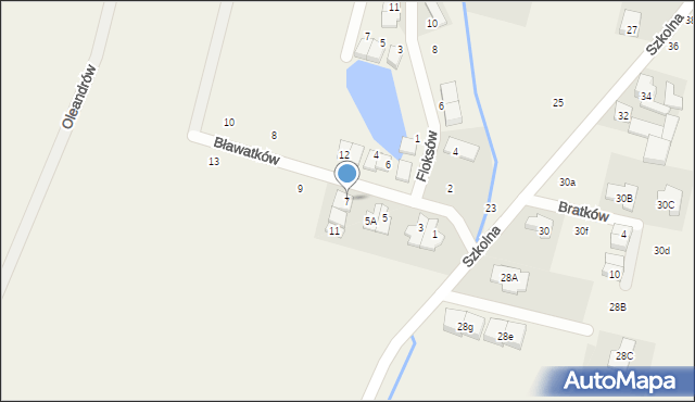 Nowa Wola, Bławatków, 7, mapa Nowa Wola