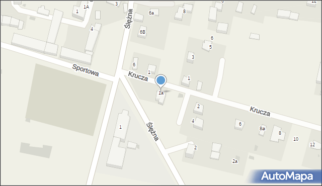 Oleszna, Błękitna, 1a, mapa Oleszna