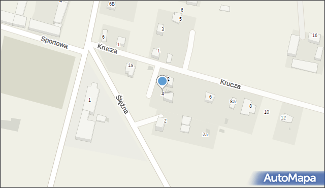 Oleszna, Błękitna, 4, mapa Oleszna