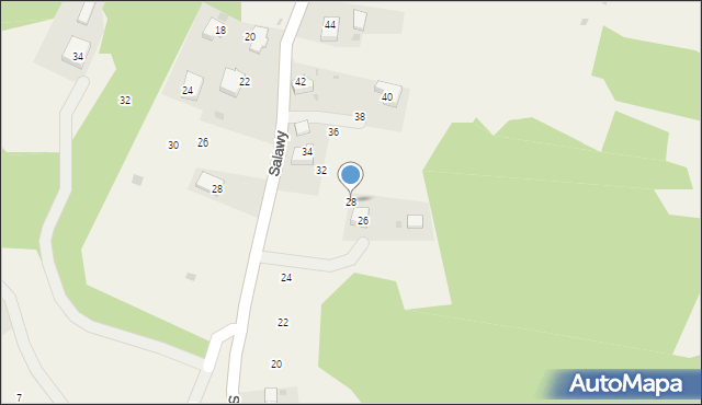 Olszowice, bł. Salawy Anieli, 28, mapa Olszowice