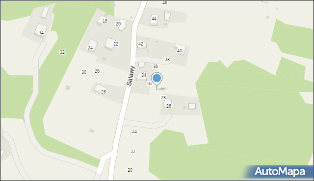 Olszowice, bł. Salawy Anieli, 30, mapa Olszowice