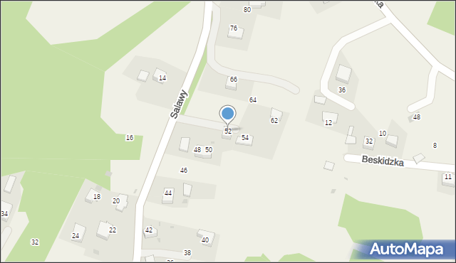 Olszowice, bł. Salawy Anieli, 52, mapa Olszowice