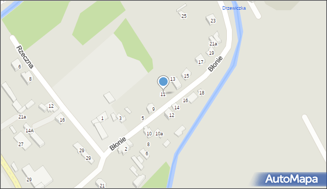 Opoczno, Błonie, 11, mapa Opoczno