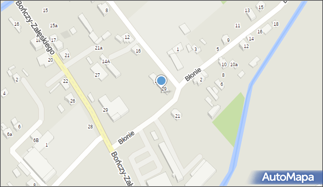 Opoczno, Błonie, 1a, mapa Opoczno