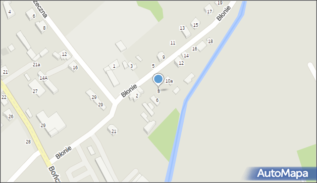 Opoczno, Błonie, 8, mapa Opoczno