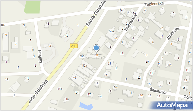 Osielsko, Blacharska, 10, mapa Osielsko